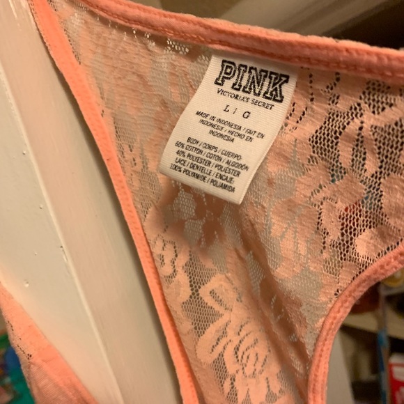 PINK tank top with sheer back - Picture 2 of 5